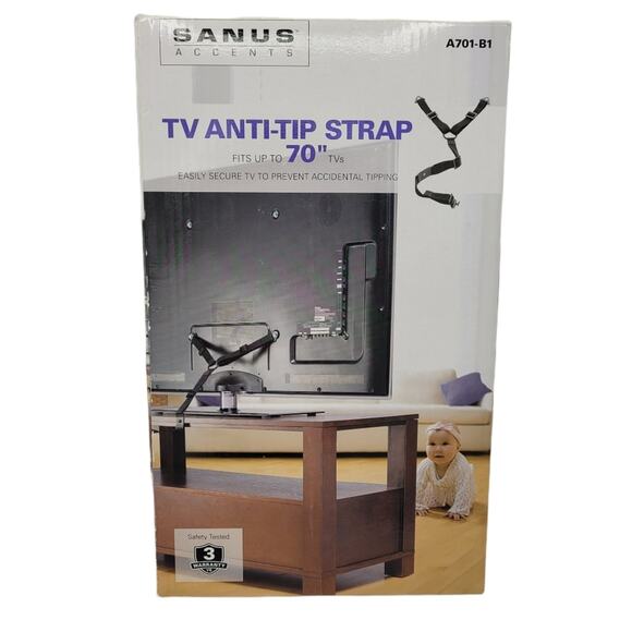 NIB Sanus TV Antitip Strap for up to 70" TV #A701-B1 - Picture 1 of 6